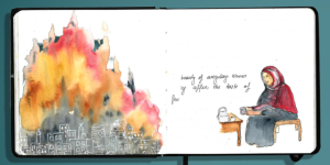 ’Sudan’s crisis of compassion, sketched in my watercolour journal’